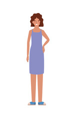 Isolated avatar woman vector design