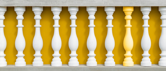 Part of the fence with columns