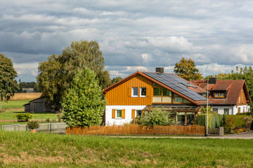 Single family home with solar cells in Bavaria