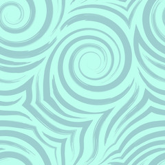 Fototapeta na wymiar Vector seamless pattern of spirals and curls. Abstract turquoise texture for fabrics or wrapping paper. Geometric texture of flowing lines and arcs