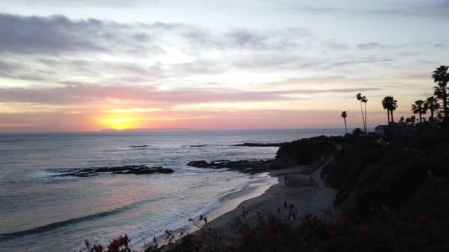 Golden hour at Laguna Beach, California