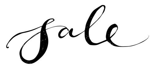 Sale lettering. Calligraphy Vector illustration