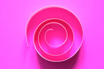 Paper Spiral On Pink