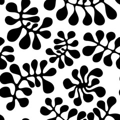 seamless scandinavian pattern with flowers