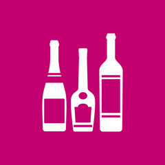 White Wine glass icon isolated on white background. Wineglass icon.