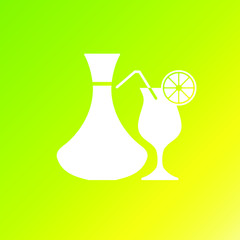 White Wine glass icon isolated on white background. Wineglass icon.