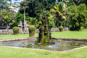 A fountain in the garden of Taman Ayun Temple, Bali, Indonesia