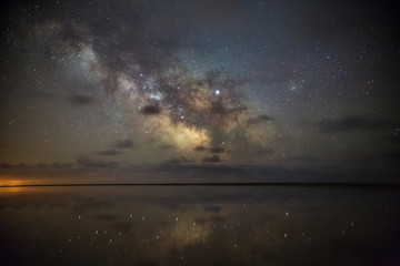 Astro landscape night sky our galaxy milky way