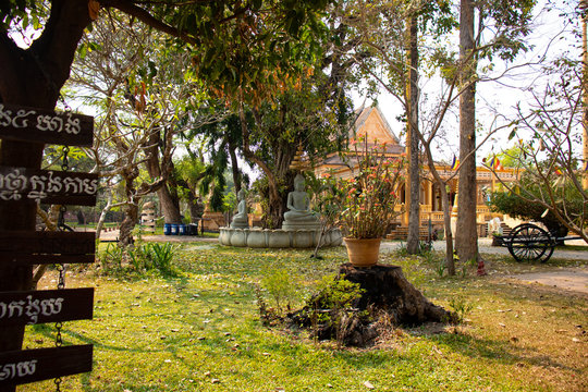 A beautiful view of buddhis temple at Siem Reap, Cambodia.