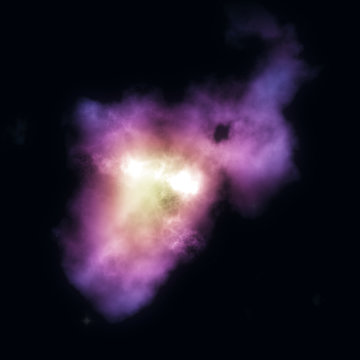 glowing stars nebula rendered illustration