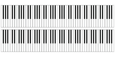 piano key on white background vector illustration