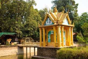 A beautiful view of buddhis temple at Siem Reap, Cambodia.