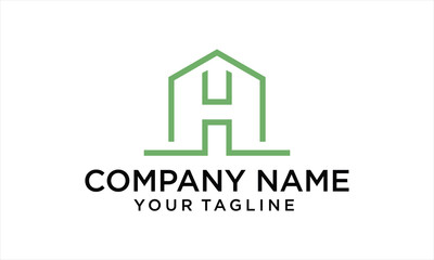 COMBINATION LOGO FROM HOME AND H LOGO DESIGN CONCEPT