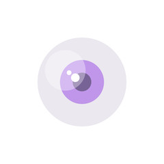 eyeball flat icon, vector illustration