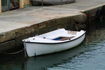 Livorno, Italy: withe boat in the port