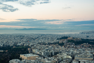 Naklejka premium Athens at dawn