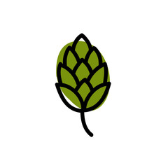 hops doodle icon, vector illustration