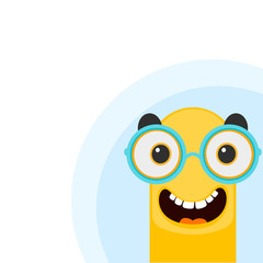 Vector funny smart cartoon character series