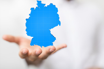 Map - Germany - 3D-Illustration digital.