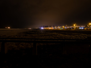 Antofagasta, Chile; June 5, 2019: Night city and colorful colors.