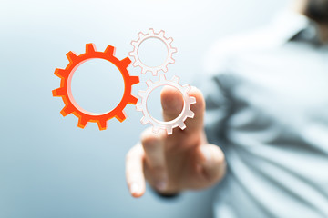 gear Technology setting concept background.