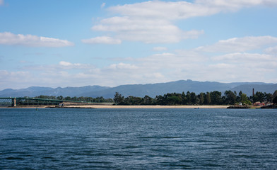 Fototapeta premium View of the mouth of Lima river in Viana do Castelo