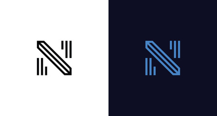 N logo template vector concept