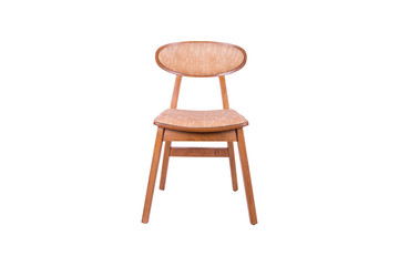 wooden chair isolated on white