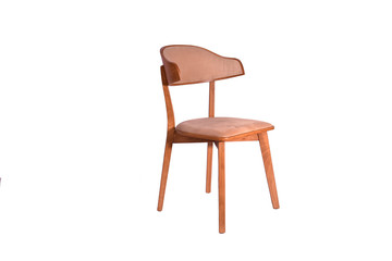 wooden chair isolated on white