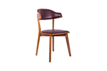 wooden chair isolated on white