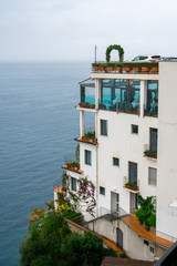 Hotel on the beach on Amalfi coast, Italy