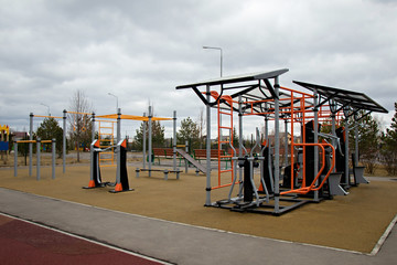 Outdoor gym equipment for training