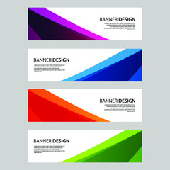 Naklejka premium Vector Abstract banner web template