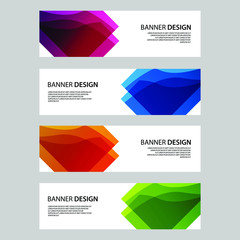 Naklejka premium Vector Abstract banner web template