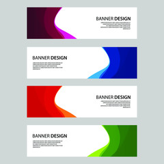 Naklejka premium Vector Abstract banner web template