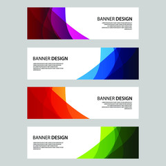 Naklejka premium Vector Abstract banner web template