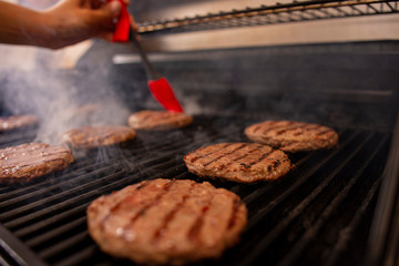 delicious fresh grilled hamburger meat