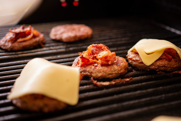 delicious fresh grilled hamburger meat