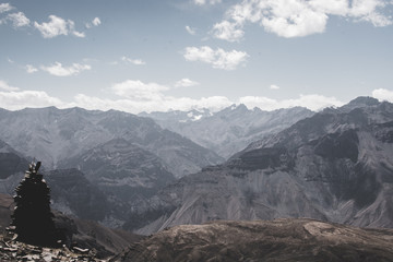 nepal panorama view on top himalayan