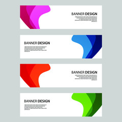 Fototapeta premium Vector Abstract banner web template