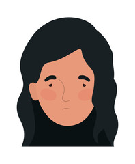 Isolated avatar woman head vector design