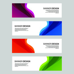 Naklejka premium Vector Abstract banner web template