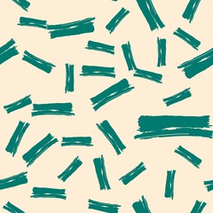 Many short strokes with a green brush form an endless chaotic pattern.