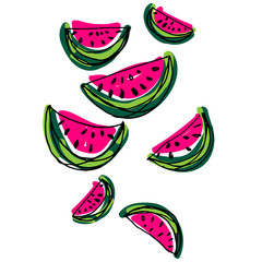  Watermelon slice background