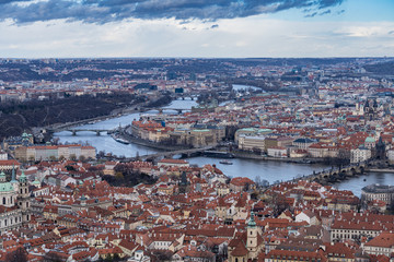 Fototapeta premium view of prague from above