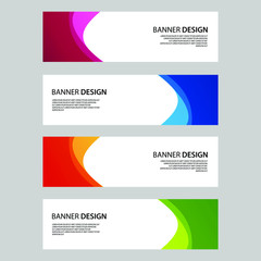 Naklejka premium Vector Abstract banner web template