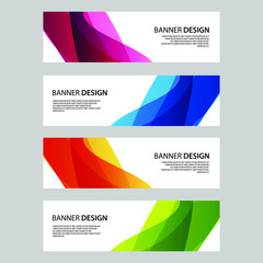 Naklejka premium Vector Abstract banner web template