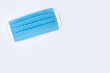
Blue disposable coronavirus protection mask, COVID 19