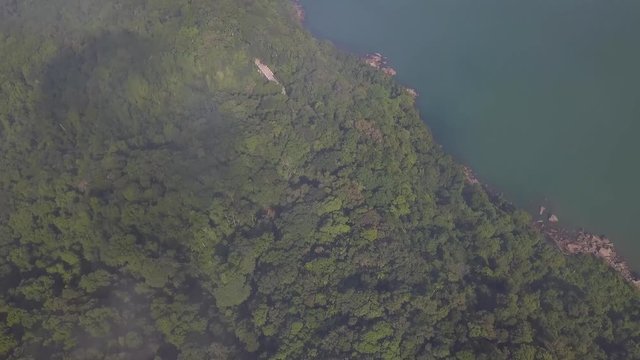 Aerial view of old military fortification