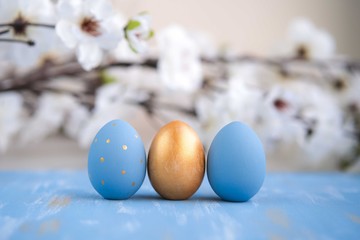 Blue easter eggs